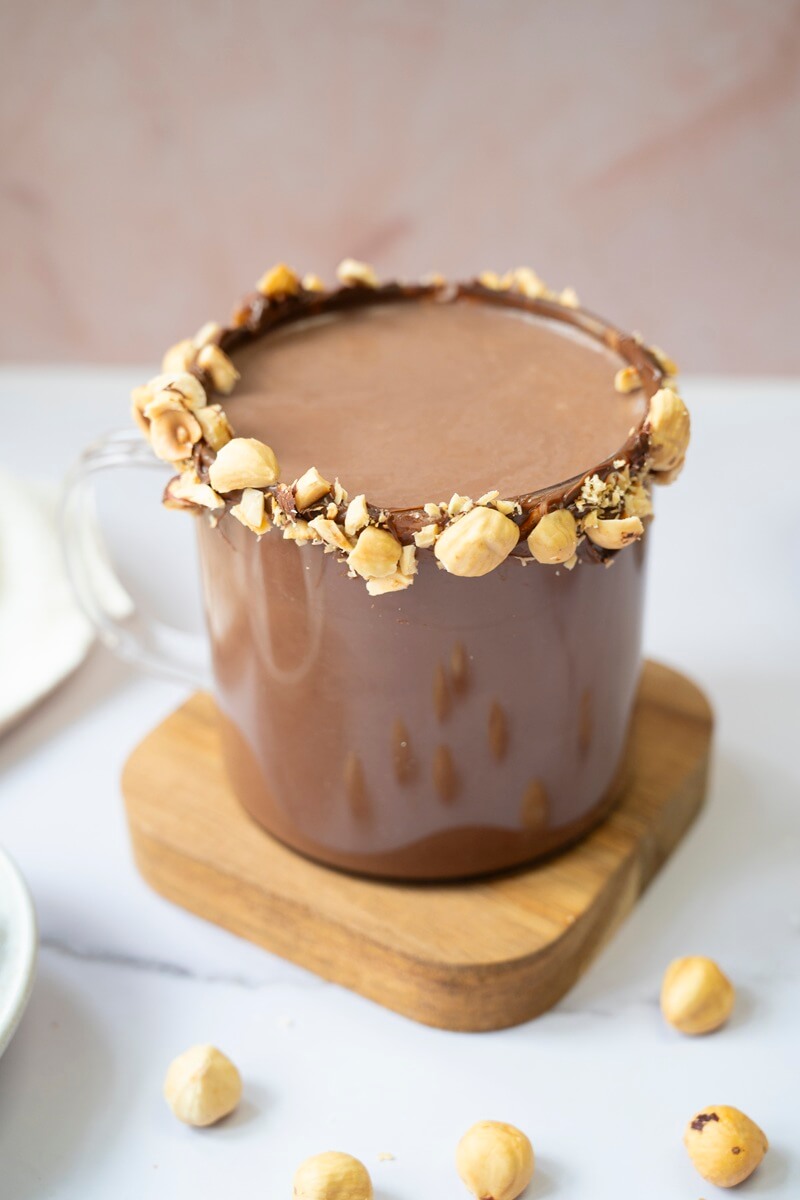Lait au cacao et aux noisettes