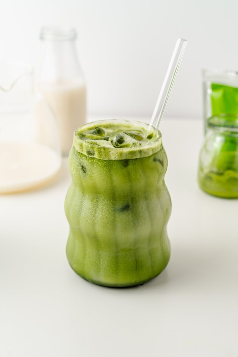 Latte glacé au matcha